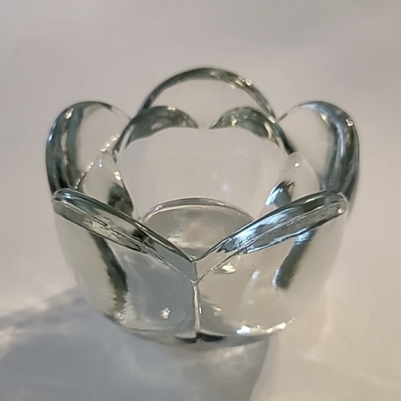 No brand Accents Lotus Flower Votive Tealight Candle Holder Clear